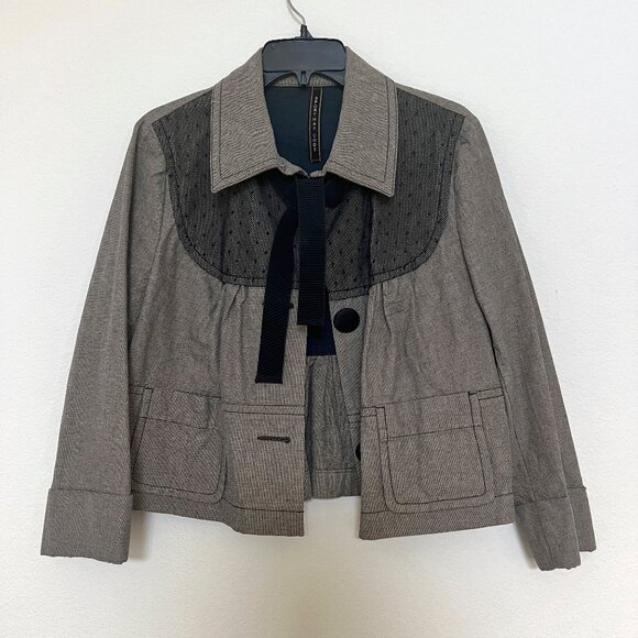 Sportmax Code (Max Mara) Lightweight Short Jacket, Pleated Black - Picture 1 of 8